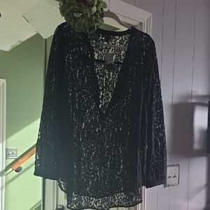 Torrid Black Lace Blouse
